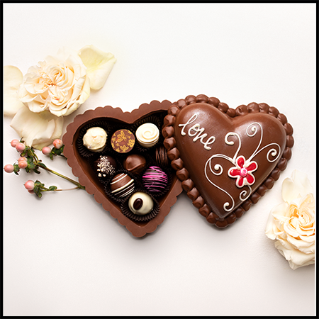Edible Chocolate Heart Box filled with Truffles