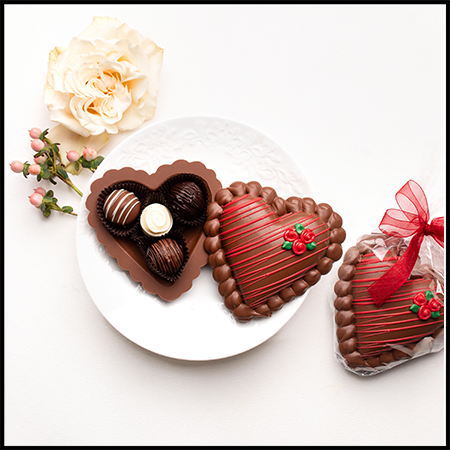 Edible Chocolate Heart Box filled with Truffles