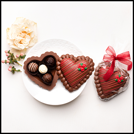 Edible Chocolate Heart Box filled with Truffles