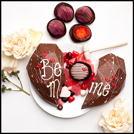 Edible Chocolate Heart Box filled with Truffles
