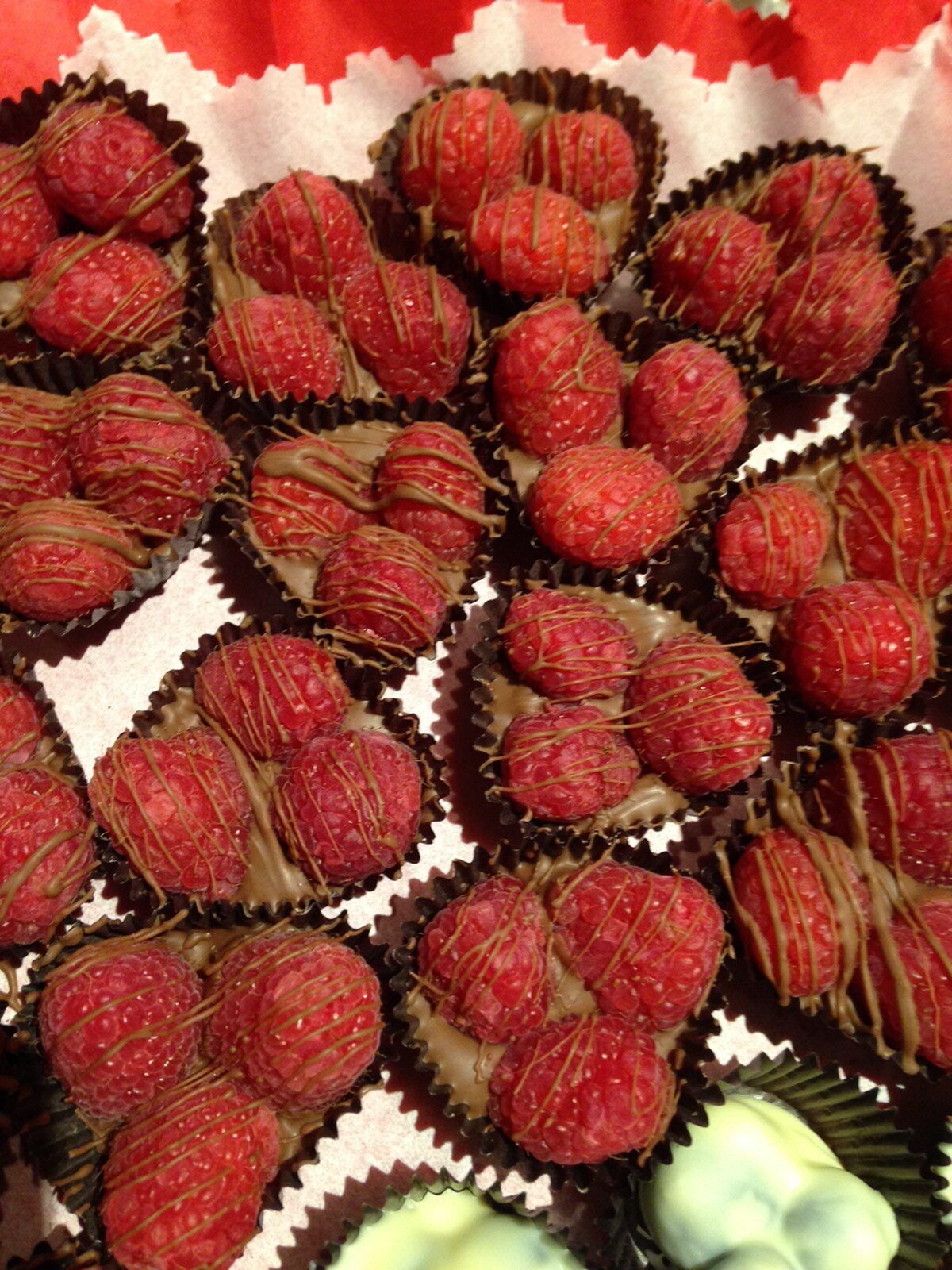 Chocolate Dipped Raspberry Cups for Valentine's Week