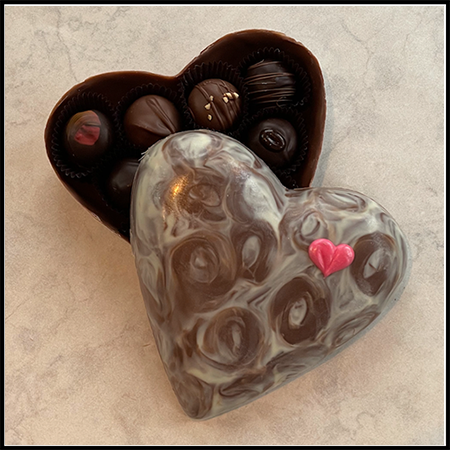 Edible Chocolate Heart Box filled with Truffles