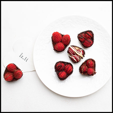 Chocolate Dipped Raspberry Cups for Valentine's Week