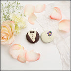 Piped Flower Bride &amp; Groom Oreosⓒ
