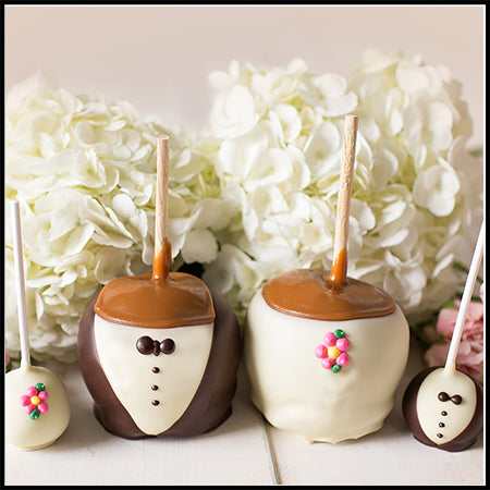 Bride & Groom Caramel Apples