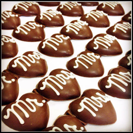 Mr. & Mrs. or Initial Hearts- Small